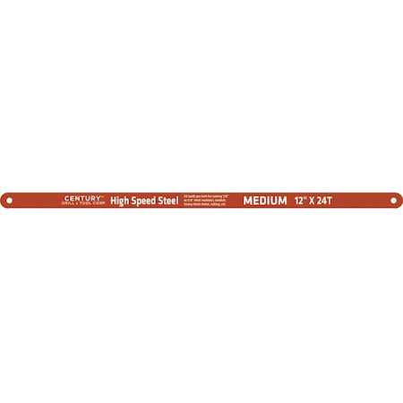 Century Drill And Tool Hacksaw Blade 12" X 24T Teeth Per Inch-High Speed Steel 4724